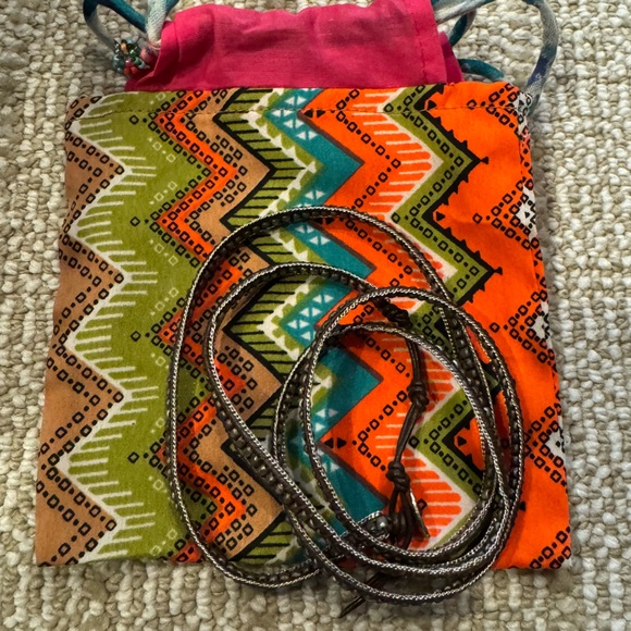 Chan Luu Gray & Brown Beaded Wrap Bracelet - Picture 2 of 6